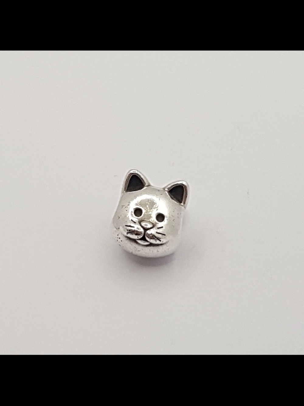 Genuine Pandora Curious Cat Head Face Charm 791706 Silver Animal Kitten
